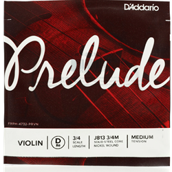 D'Addario J813 Prelude Violin D String - 3/4 Size